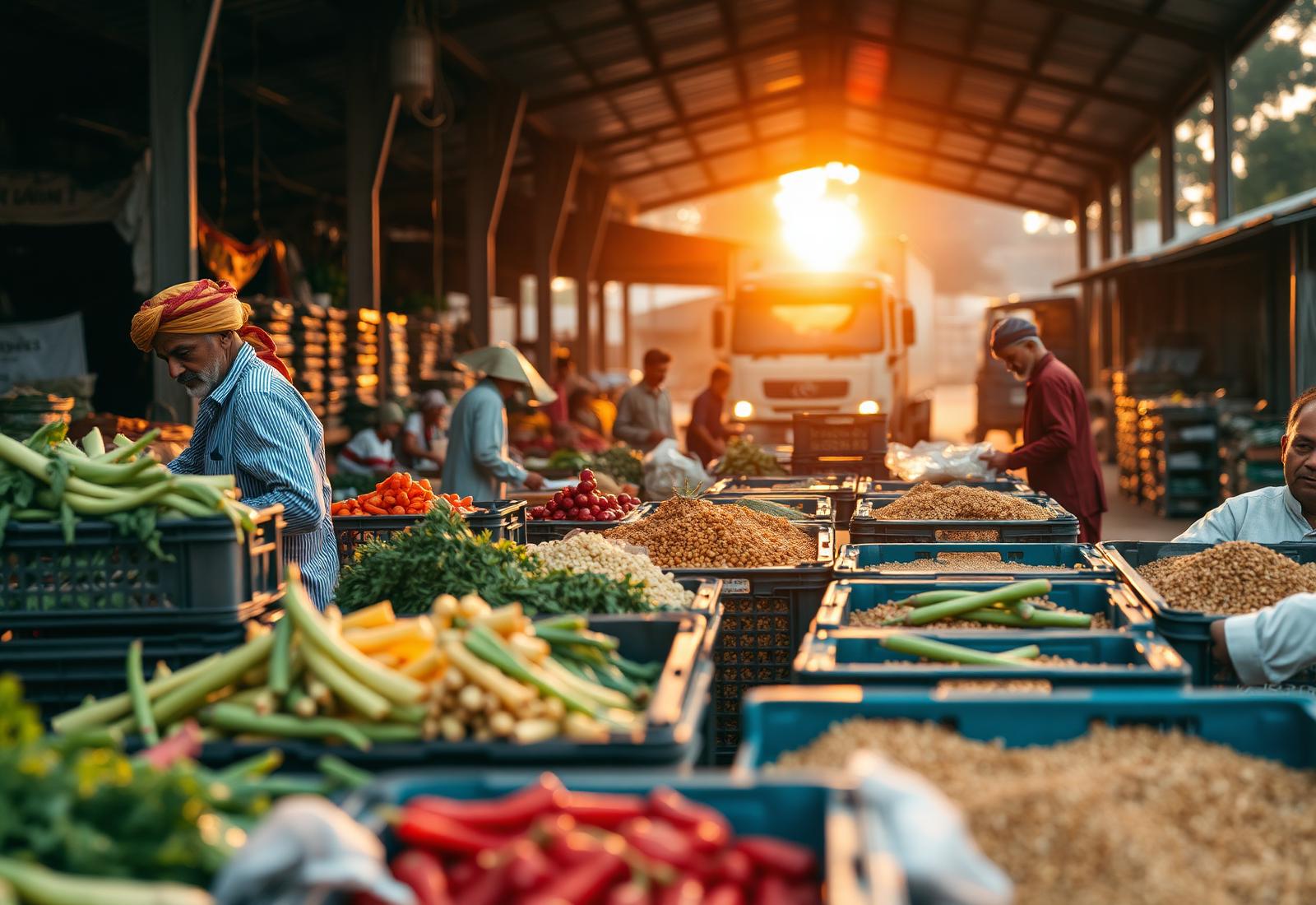 Farm produce moving through market linkage and the agricultural value chain