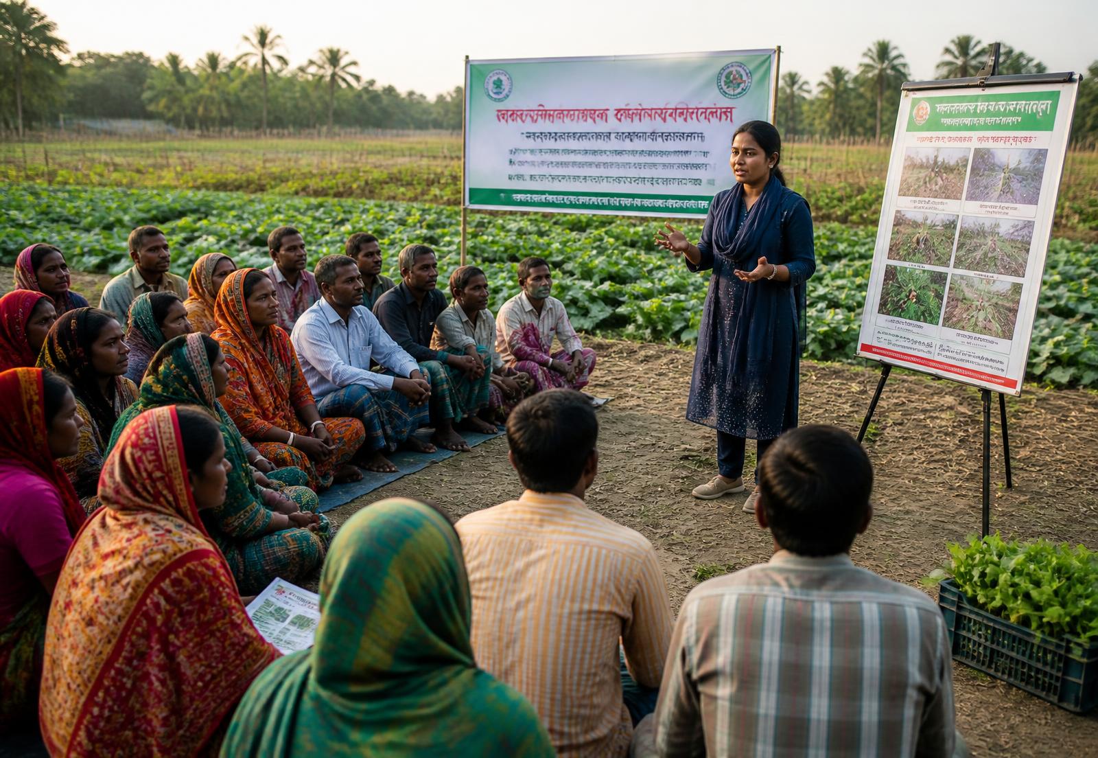Farmers attending an AGROVISTA agricultural training session